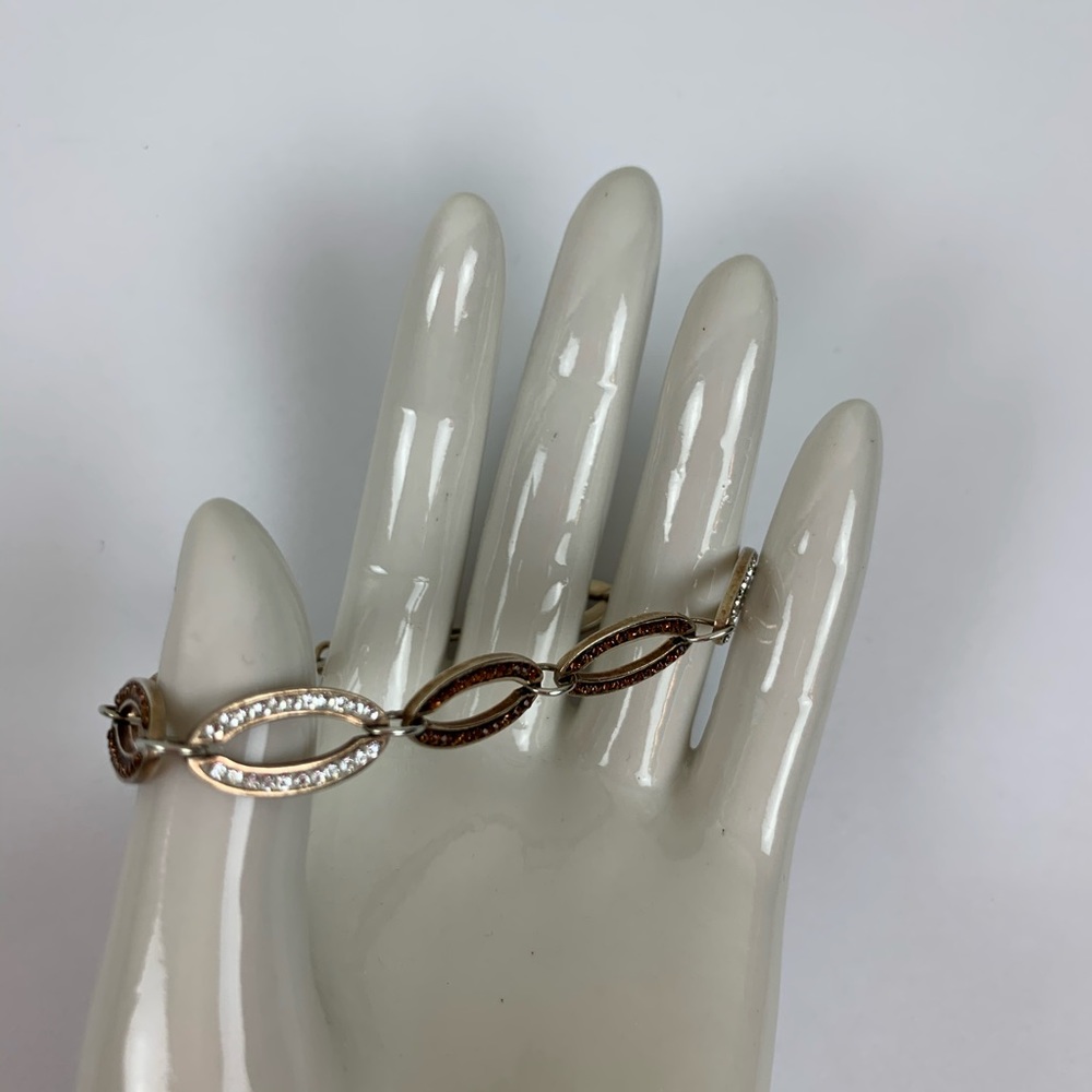 Silver Rhinestone 7” Bracelet - Picture 4 of 6